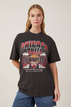 NBA Chicago Bulls Loose Fit T-Shirt, LCN NBA WASHED BLACK/BULLS - CITYSCAPE - alternate image 2