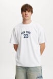 Box Fit College T-Shirt, WHITE/NEW YORK 23 NAVY - alternate image 1