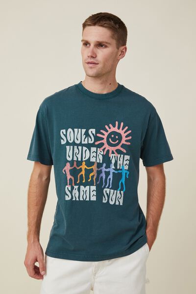 Bondi T-Shirt, DEEP SEA TEAL/SOULS UNDER THE SUN