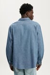 Denim Long Sleeve Worker Shirt, LIGHT BLUE CHAMBRAY - example image 3
