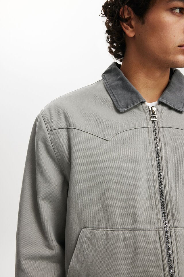 Relaxed Carpenter Jacket, GREY