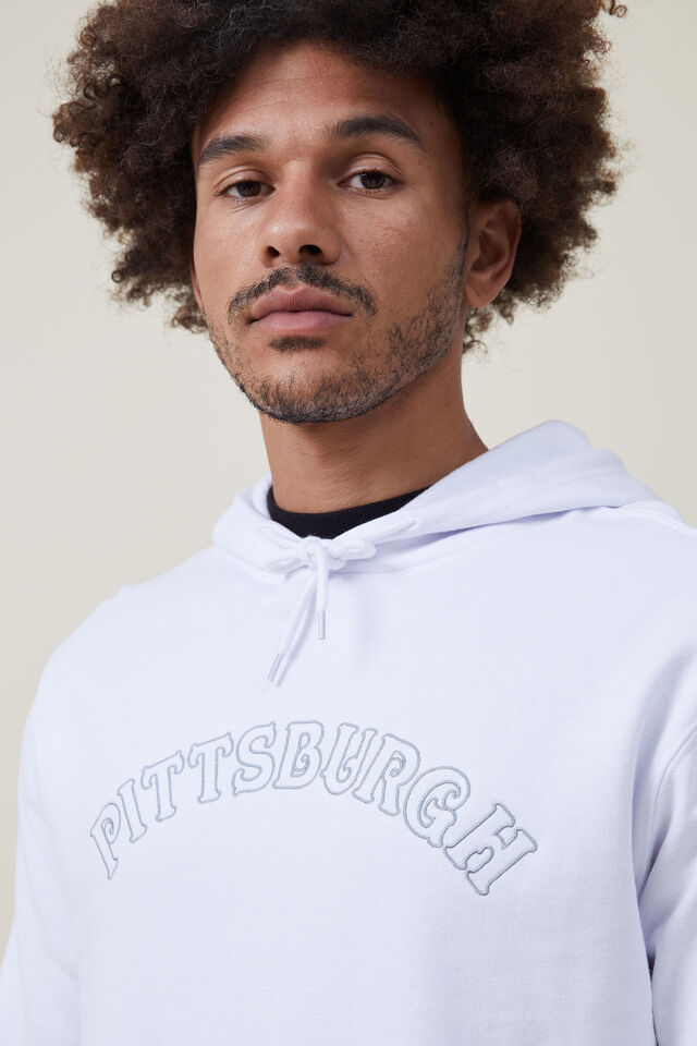 Graphic Fleece Pullover, WHITE/PITTSBURGH ARCH