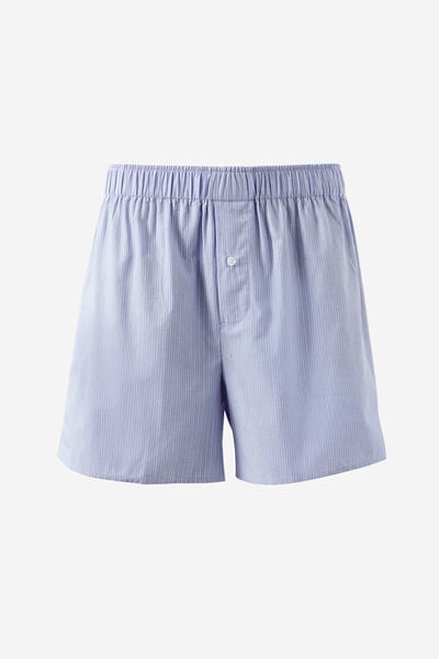 Mens Boxer Short, BLUE/WHITE STRIPE