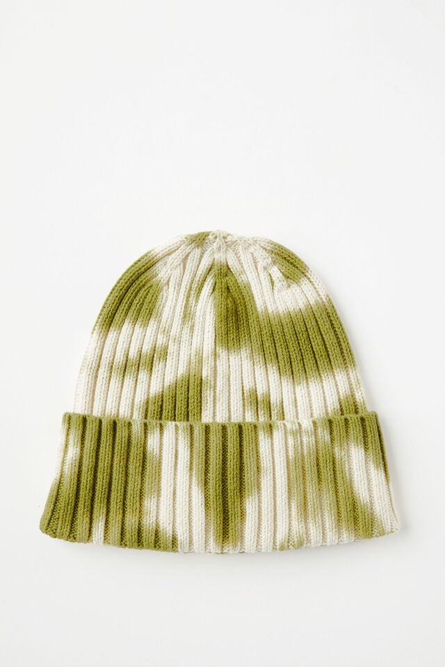 Tall Beanie, CREAMPUFF/GREEN/DAYDREAMER