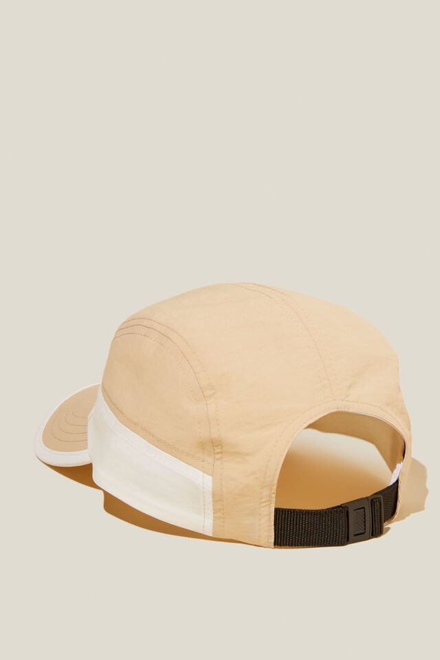 Nylon 5 Panel Hat, WHITE/ATLAS