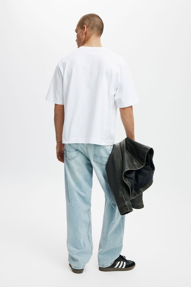 Calça - Baggy Jean, BOUNDARY BLUE RIPPED