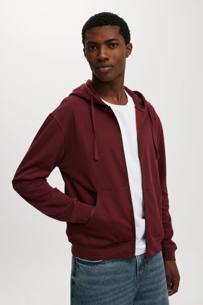 Hyperweave Zip Up Hoodie, DARK CARMINE