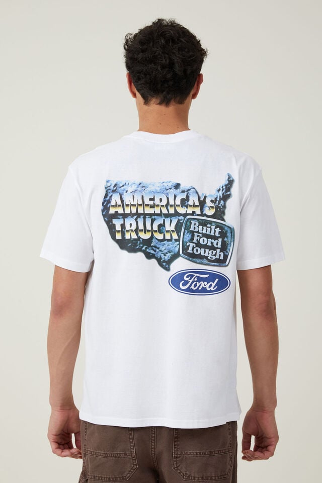 Ford Loose Fit T-Shirt, LCN FOR WHITE/AMERICA S TRUCK