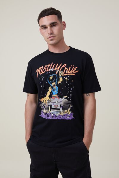 Loose Fit Music T-Shirt, LCN MOT BLACK/MOTLEY CRUE - STADIUM TERROR