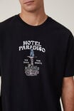 Premium Loose Fit Art T-Shirt, BLACK/ HOTEL PARADISO - alternate image 4