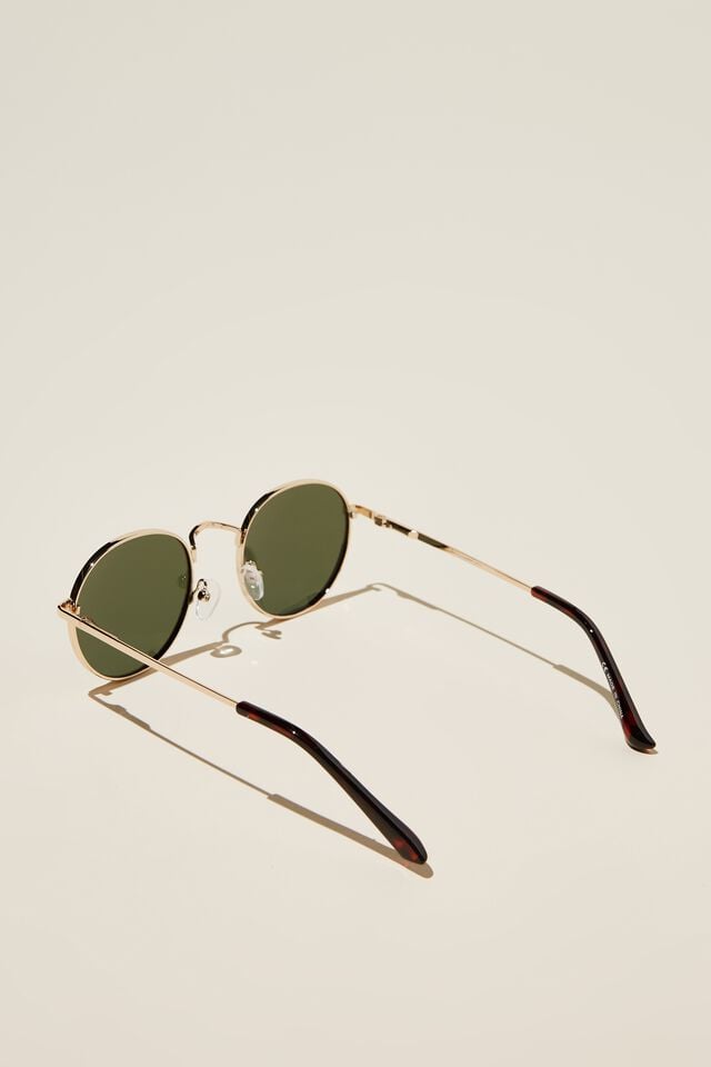 Bellbrae Polarized Sunglasses, GOLD/TORT/GREEN