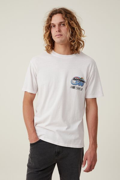 Nascar Loose Fit T-Shirt, LCN NCR ICED LILAC/RACING LOGO