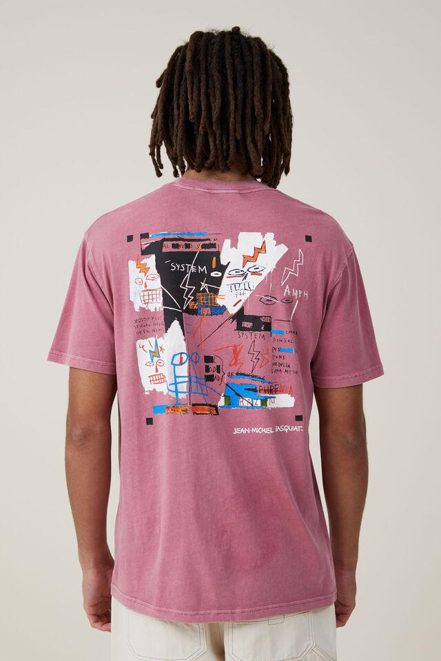 Basquiat Loose Fit T-Shirt, LCN BSQ RASPBERRY/LIGHTNING