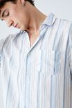 Vacay Short Sleeve Shirt, FADED BLUE STRIPE