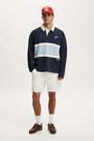 Box Fit Rugby Polo, NAVY PANEL - example image 2