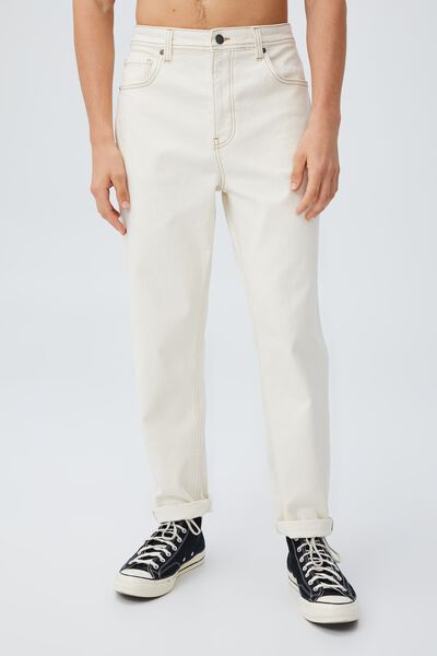 Relaxed Tapered Jean, NATURAL