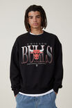 Nba Oversized Sweater, LCN NBA BLACK / BULLS - FADE - alternate image 1