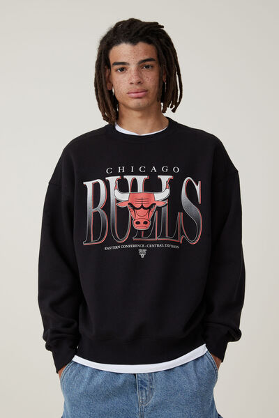 Nba Oversized Sweater, LCN NBA BLACK / BULLS - FADE