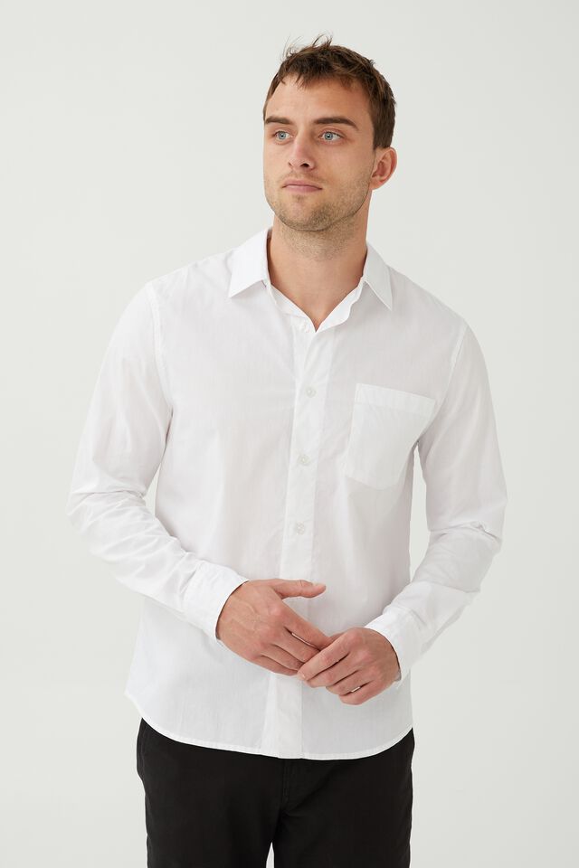 Soho Long Sleeve Shirt, WHITE