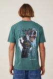 Basquiat Loose Fit T-Shirt, LCN BSQ PINENEEDLE GREEN/PORTRAIT OF HELL - alternate image 3