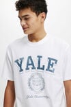 License Loose Fit College T-Shirt, LCN YAL WHITE/YALE - ARCH - alternate image 4