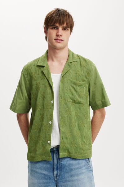 Freemont Short Sleeve Shirt, GREEN PALM