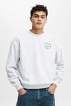 Box Fit Graphic Crew Sweater, ATHELETIC MARLE / SB GOLF CART - alternate image 1
