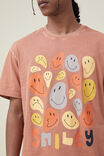Smiley Loose Fit T-Shirt, LCN SMI CARAMEL/MIXED EMOTIONS - alternate image 4