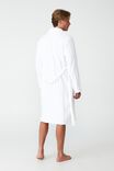 Luxe Toweling Gown, WHITE