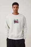 Box Fit Graphic Crew Sweater, BONE / CHAMPIONSHIP MULTI LOGOS - alternate image 1