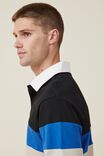 Rugby Long Sleeve Polo, ELECTRIC BLUE TRI STRIPE - alternate image 4