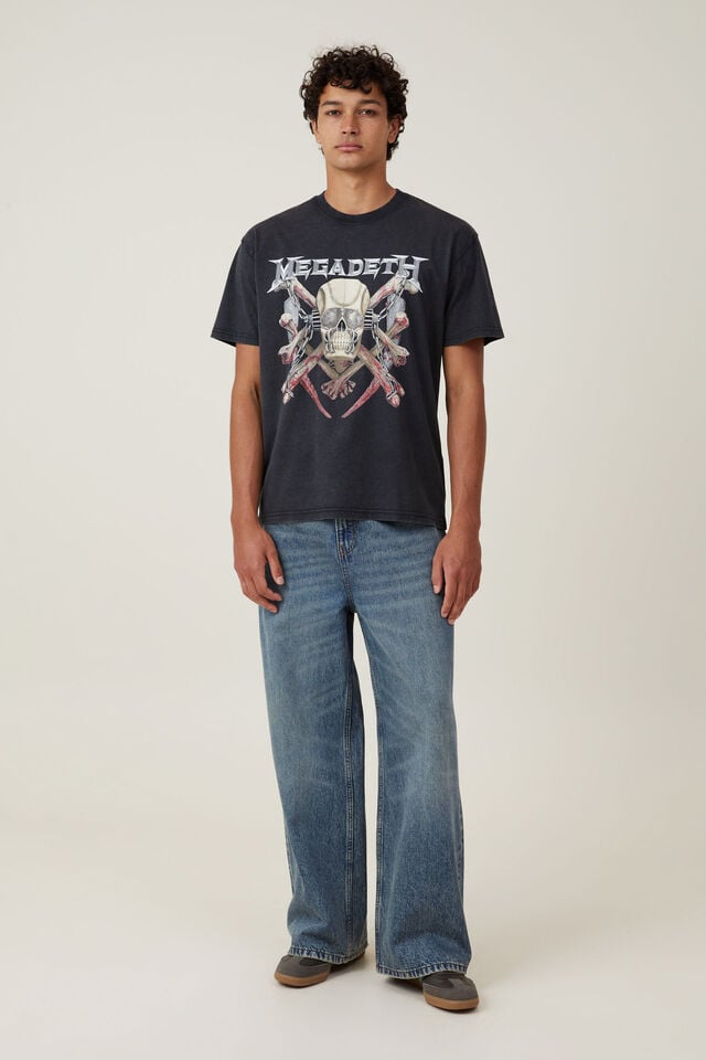 Megadeth Loose Fit T-Shirt, LCN MAN / MEGADETH - METAL BONES