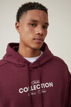Box Fit Graphic Hoodie, BURGUNDY / FALLEN COLLECTION - alternate image 4
