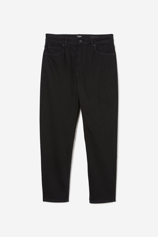 Relaxed Tapered Jean, PITCH BLACK