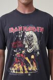 Premium Loose Fit Music T-Shirt, LCN GM WASHED BLACK/IRON MAIDEN - THE BEAST - alternate image 4