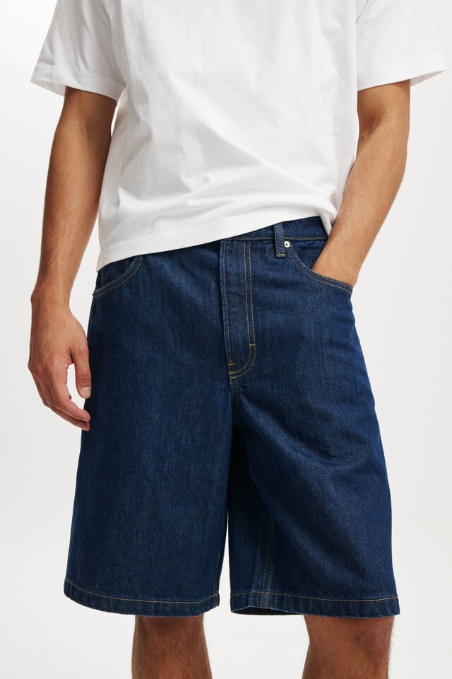 Baggy Denim Short, APOLLO BLUE