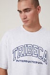 Camiseta - Box Fit College T-Shirt, WHITE MARLE / TRIBECA INTERNATIONAL - vista alternativa 4