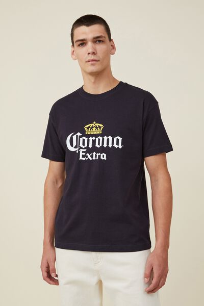Corona Premium Loose Fit T-Shirt, LCN COR INK NAVY/CORONA - LOGO