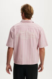 Ventura Short Sleeve Shirt, BERRY STRIPE EMB - example image 2
