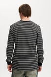 Chunky Waffle Long Sleeve Tshirt, BLACK/CHAR STRIPE - alternate image 3