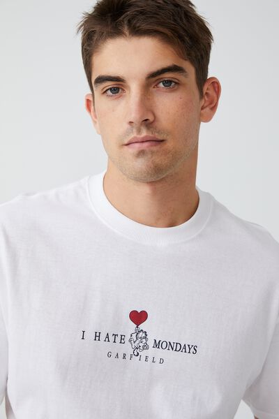 Garfield T-Shirt, LCN GAR WHITE/I HATE MONDAYS