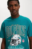 Loose Fit Nfl T-Shirt, LCN NFL TEAL POP/MIAMI DOLPHINS - GRID - alternate image 4