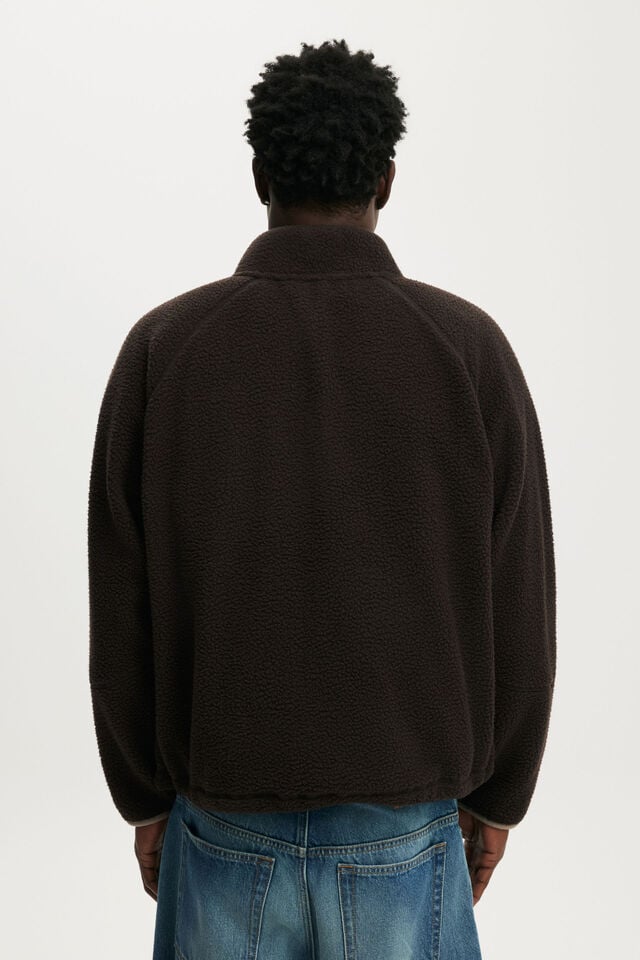 Polar 1/4 Zip Fleece, BITTER BROWN