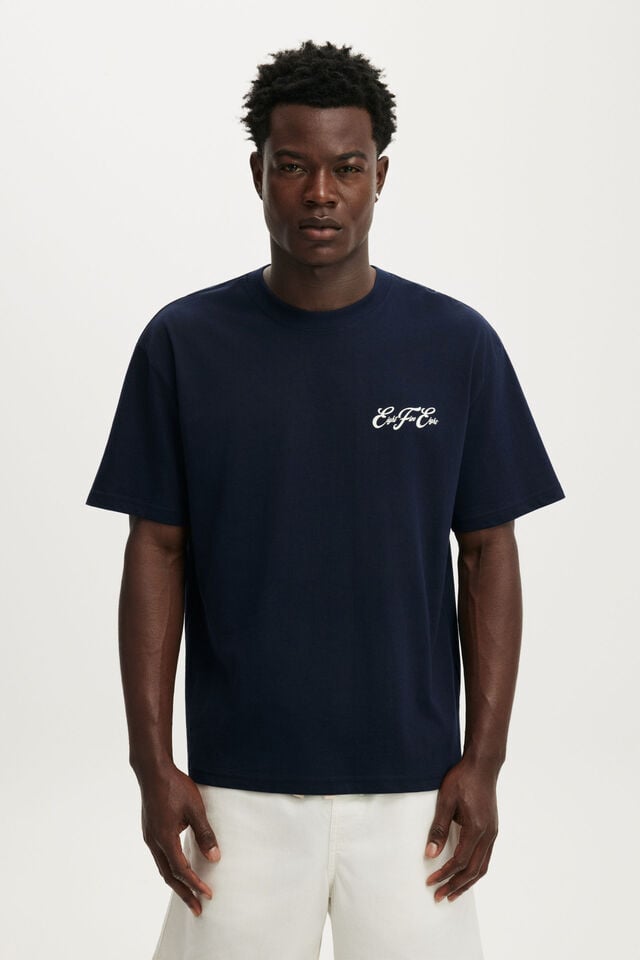 Everyday Fit Text T-Shirt, VINTAGE NAVY / EIGHT FIVE EIGHT