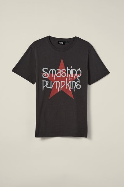 Tbar Collab Music T-Shirt, LCN MAN FADED SLATE/THE SMASHING PUMPKINS - S