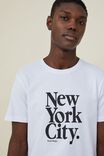 Tbar Text T-Shirt, WHITE/NEW YORK CITY STACK - alternate image 4