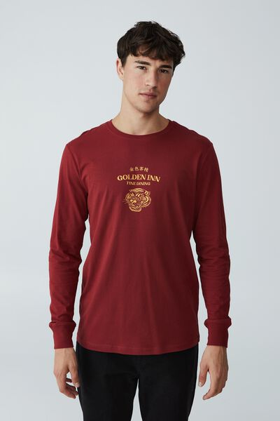 Tbar Long Sleeve T-Shirt, CHILLI PEPPER / GOLDEN INN