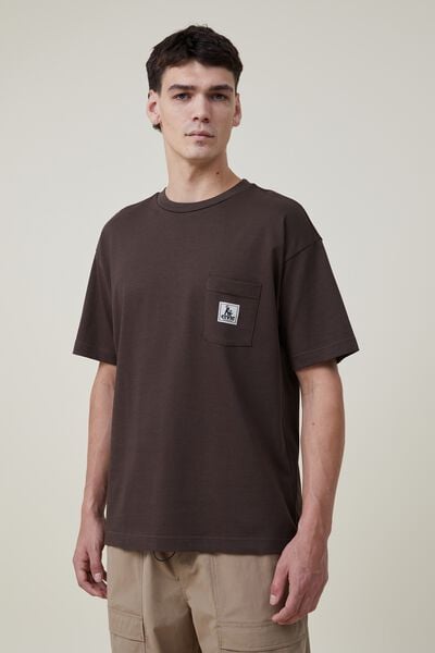 Box Fit Pocket T-Shirt, ASHEN BROWN/CIVIC OUTERWEAR