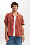 Palma Short Sleeve Shirt, ITALIAN CLAY GRID PATTERN - alternate image 1