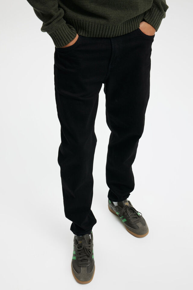 Calça - Relaxed Tapered Jean, PITCH BLACK